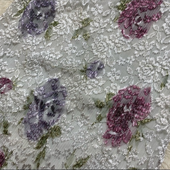 Sharade of California • 90's Vintage Floral Lace Dress - Picture 3 of 8